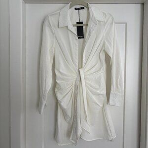 Nasty Gal Never Tied Down Shirt Dress size 4 NWT
